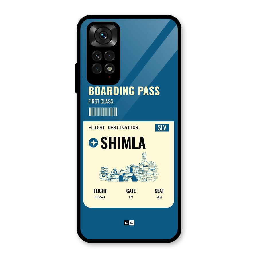 Shimla Boarding Pass Glass Back Case for Redmi Note 11S