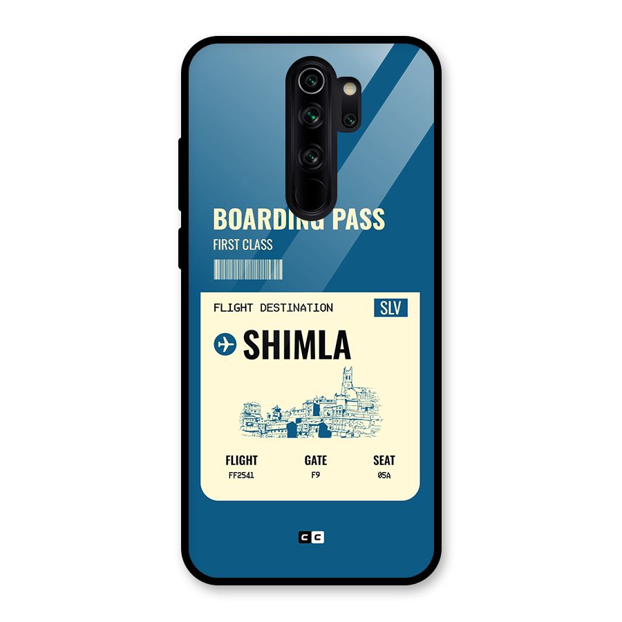 Shimla Boarding Pass Glass Back Case for Redmi Note 8 Pro
