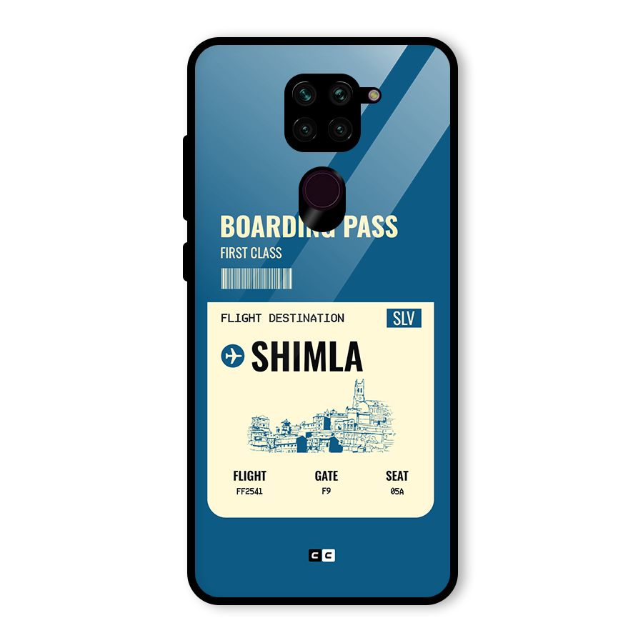 Shimla Boarding Pass Glass Back Case for Redmi Note 9