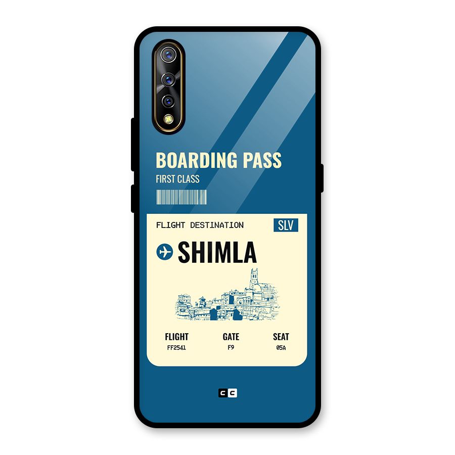 Shimla Boarding Pass Glass Back Case for Vivo S1