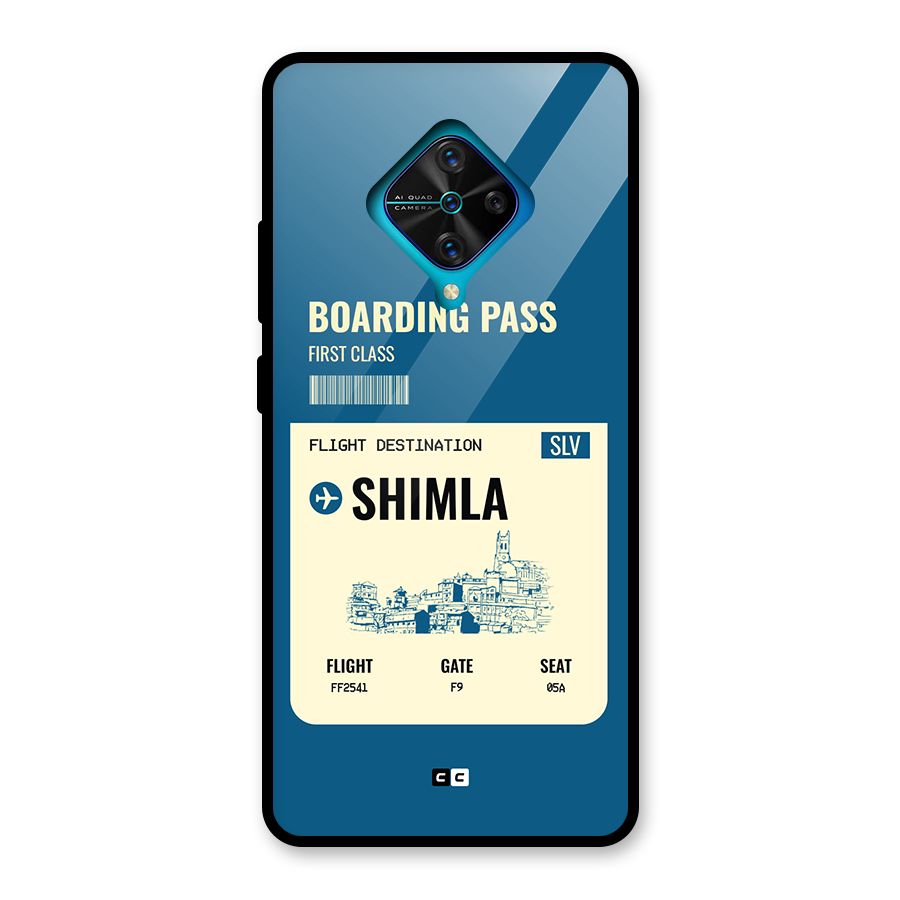Shimla Boarding Pass Glass Back Case for Vivo S1 Pro