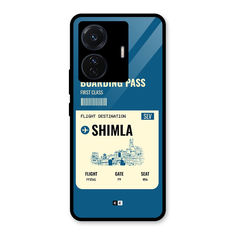 Shimla Boarding Pass Glass Back Case for Vivo T1 Pro