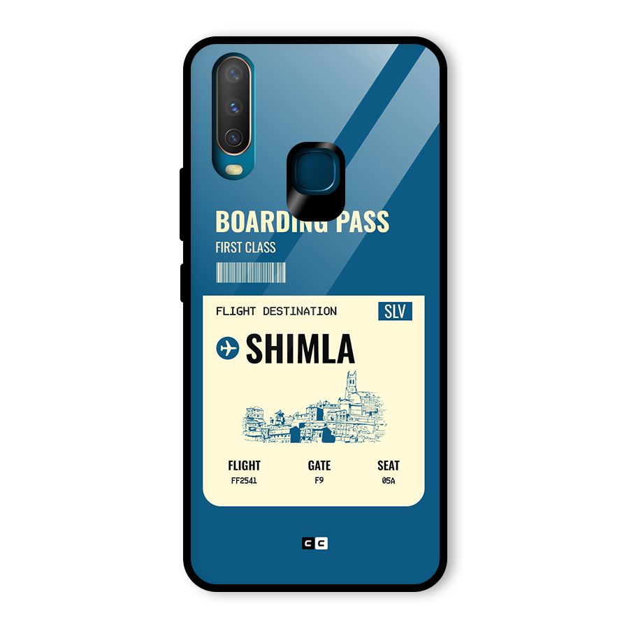 Shimla Boarding Pass Glass Back Case for Vivo U10