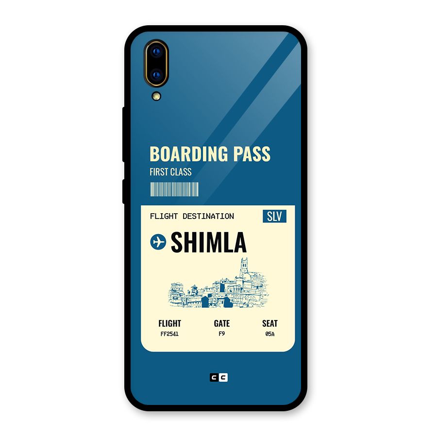 Shimla Boarding Pass Glass Back Case for Vivo V11 Pro