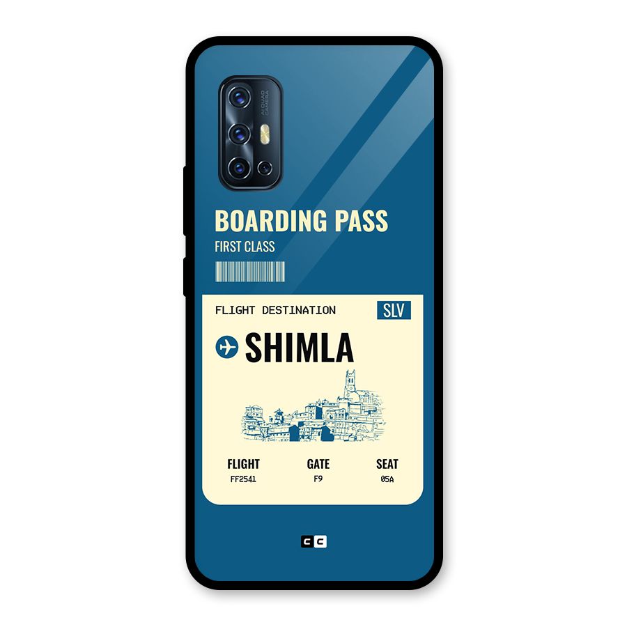 Shimla Boarding Pass Glass Back Case for Vivo V17