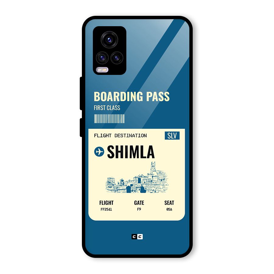 Shimla Boarding Pass Glass Back Case for Vivo V20