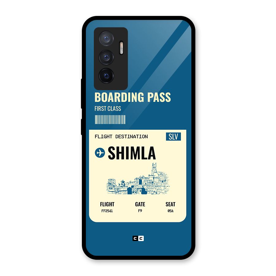 Shimla Boarding Pass Glass Back Case for Vivo V23e