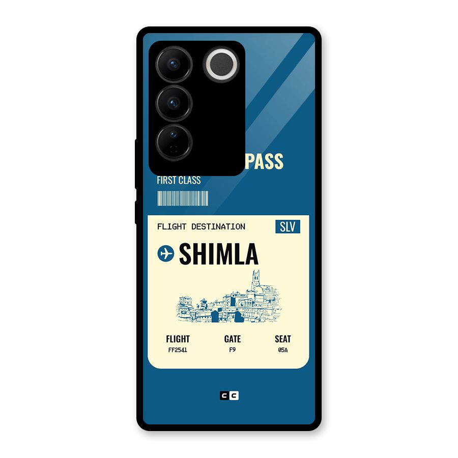 Shimla Boarding Pass Glass Back Case for Vivo V27