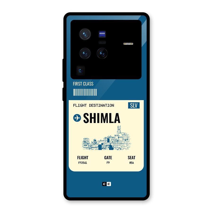 Shimla Boarding Pass Glass Back Case for Vivo X80 Pro