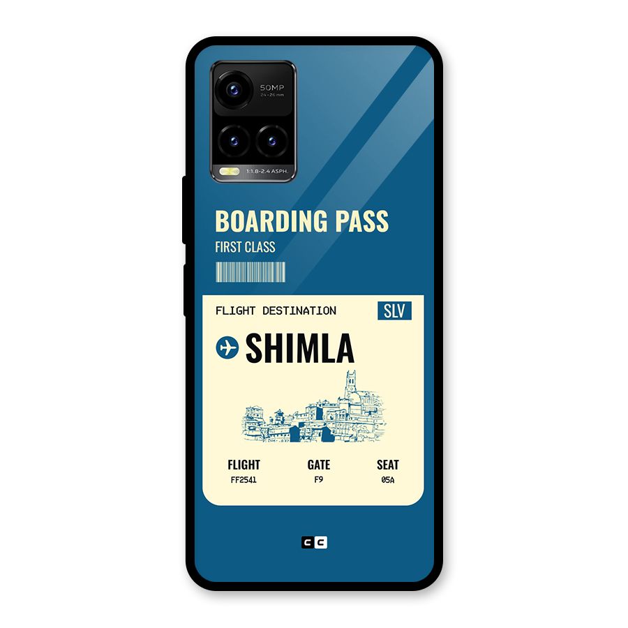 Shimla Boarding Pass Glass Back Case for Vivo Y21T
