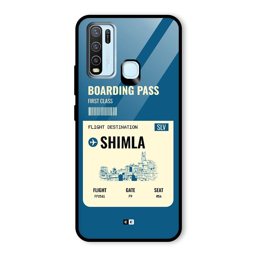 Shimla Boarding Pass Glass Back Case for Vivo Y50
