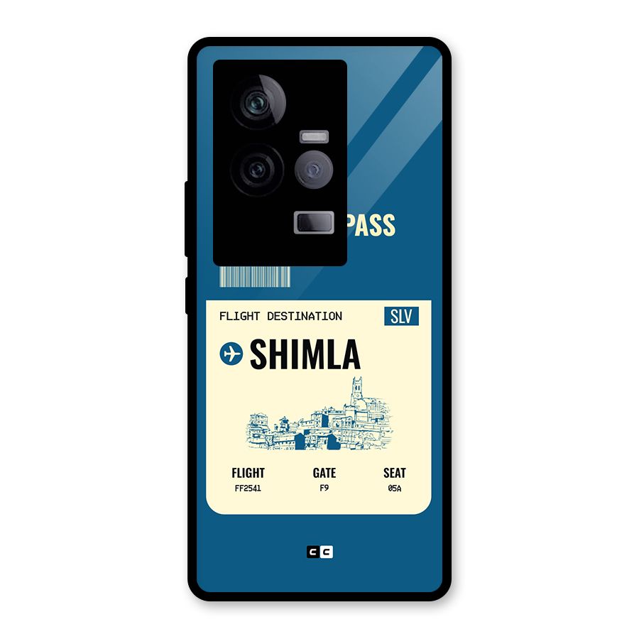Shimla Boarding Pass Glass Back Case for Vivo iQOO 11 5G