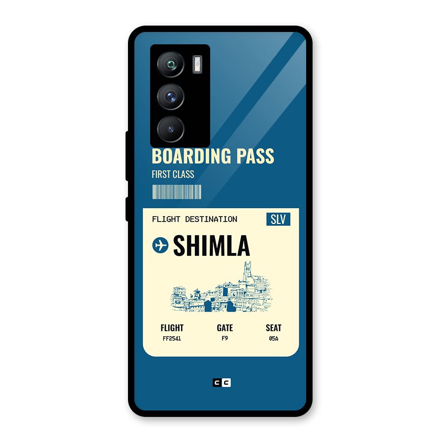Shimla Boarding Pass Glass Back Case for Vivo iQOO 9 SE
