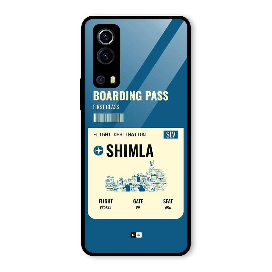 Shimla Boarding Pass Glass Back Case for Vivo iQOO Z3