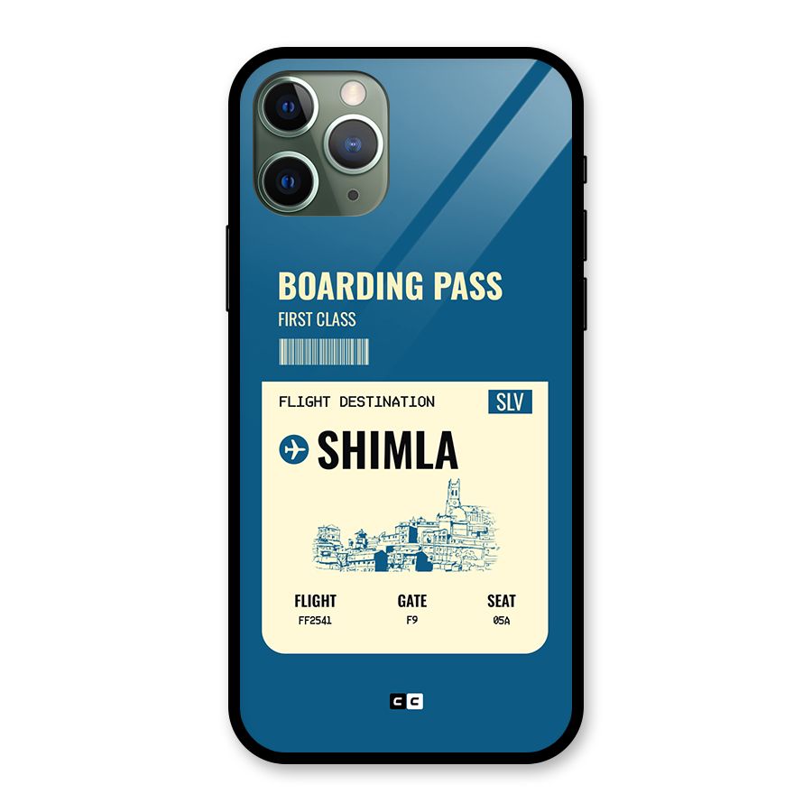 Shimla Boarding Pass Glass Back Case for iPhone 11 Pro