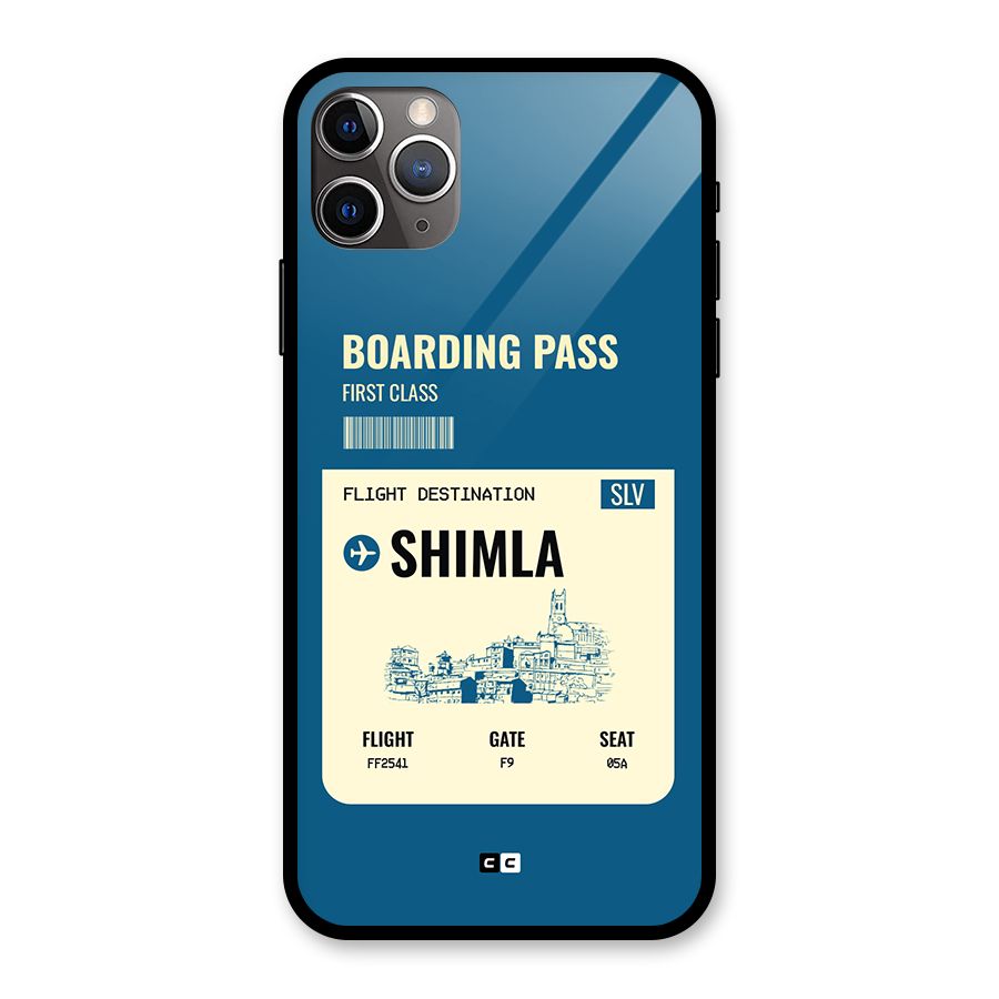 Shimla Boarding Pass Glass Back Case for iPhone 11 Pro Max