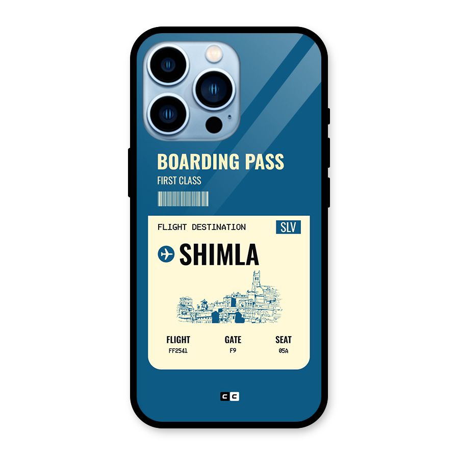 Shimla Boarding Pass Glass Back Case for iPhone 13 Pro