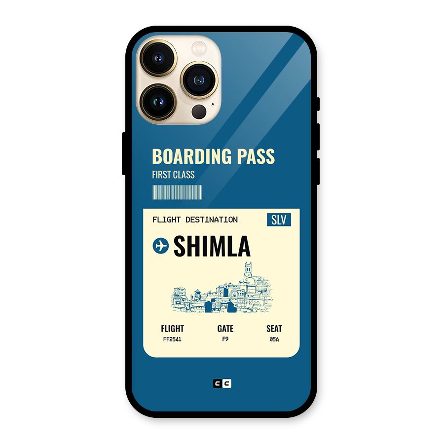 Shimla Boarding Pass Glass Back Case for iPhone 13 Pro Max