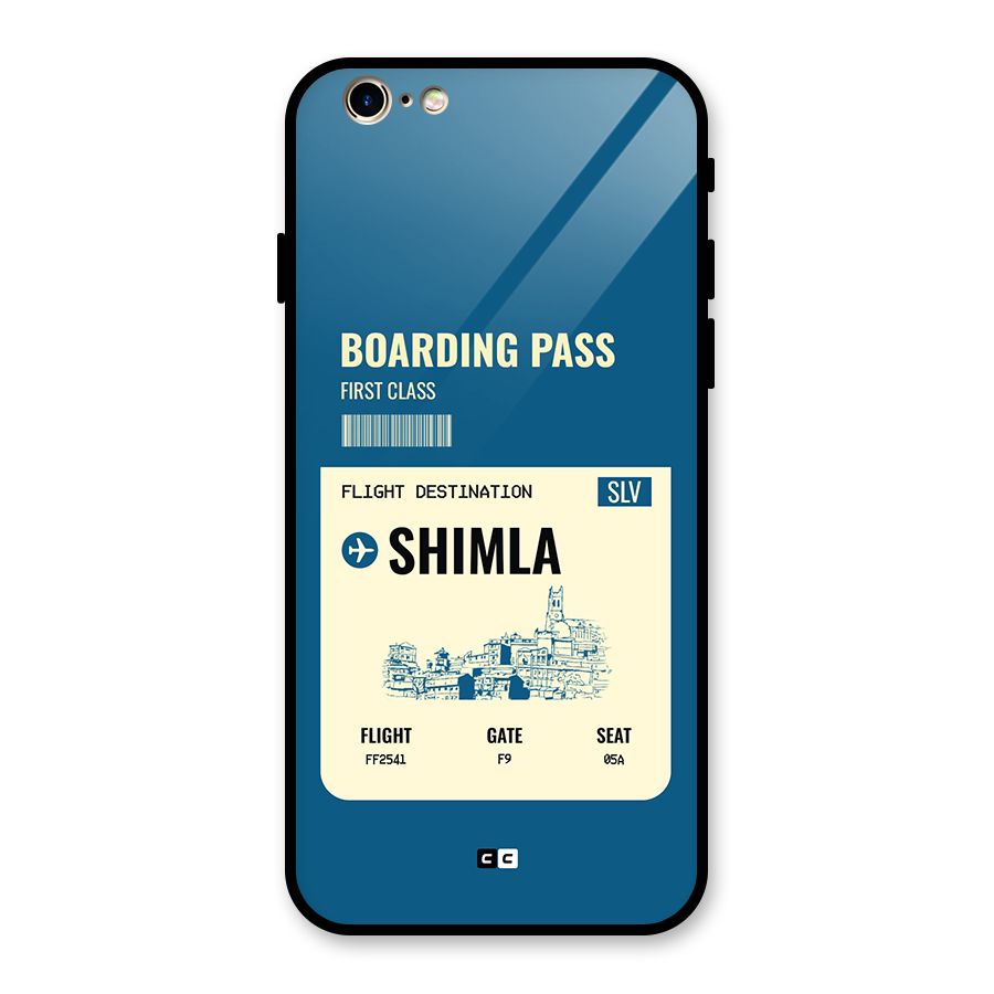 Shimla Boarding Pass Glass Back Case for iPhone 6 6S