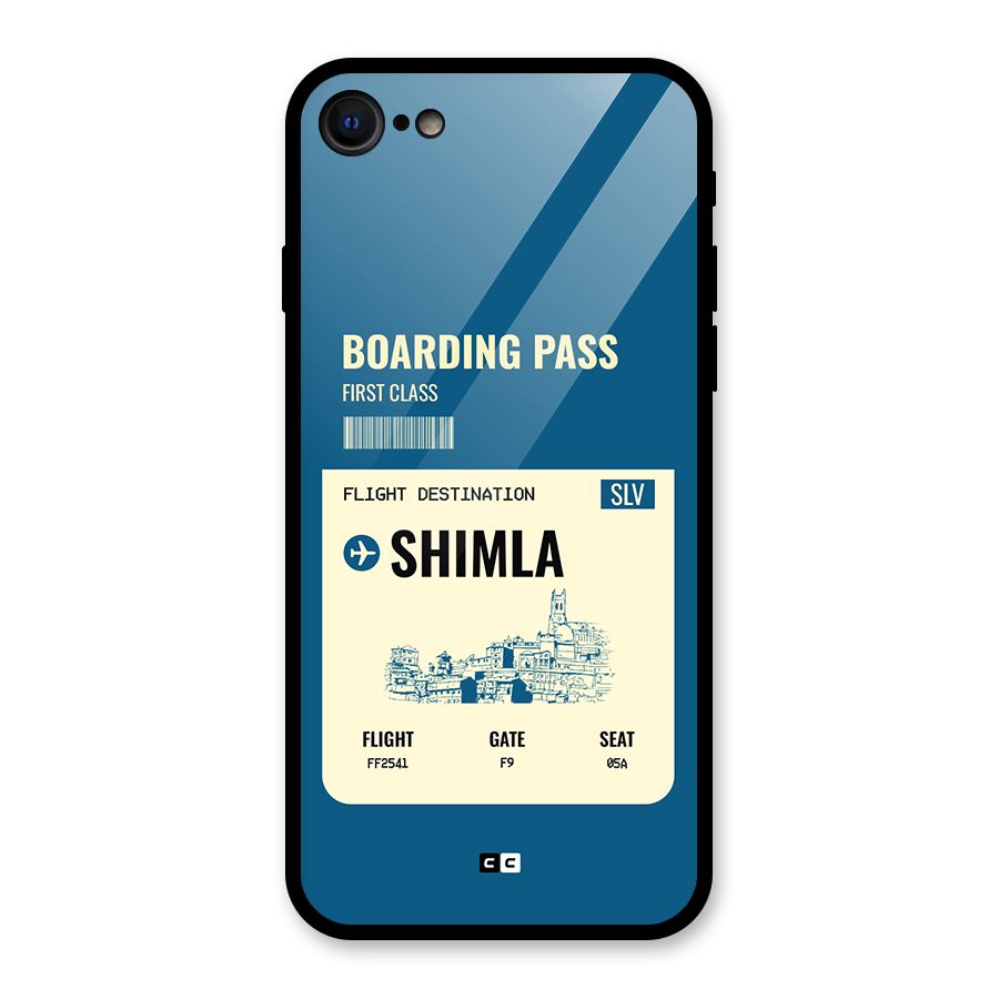 Shimla Boarding Pass Glass Back Case for iPhone 7