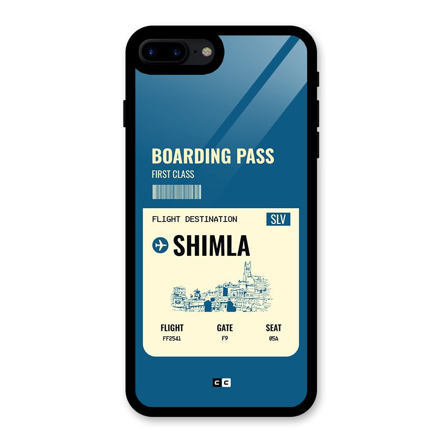 Shimla Boarding Pass Glass Back Case for iPhone 7 Plus