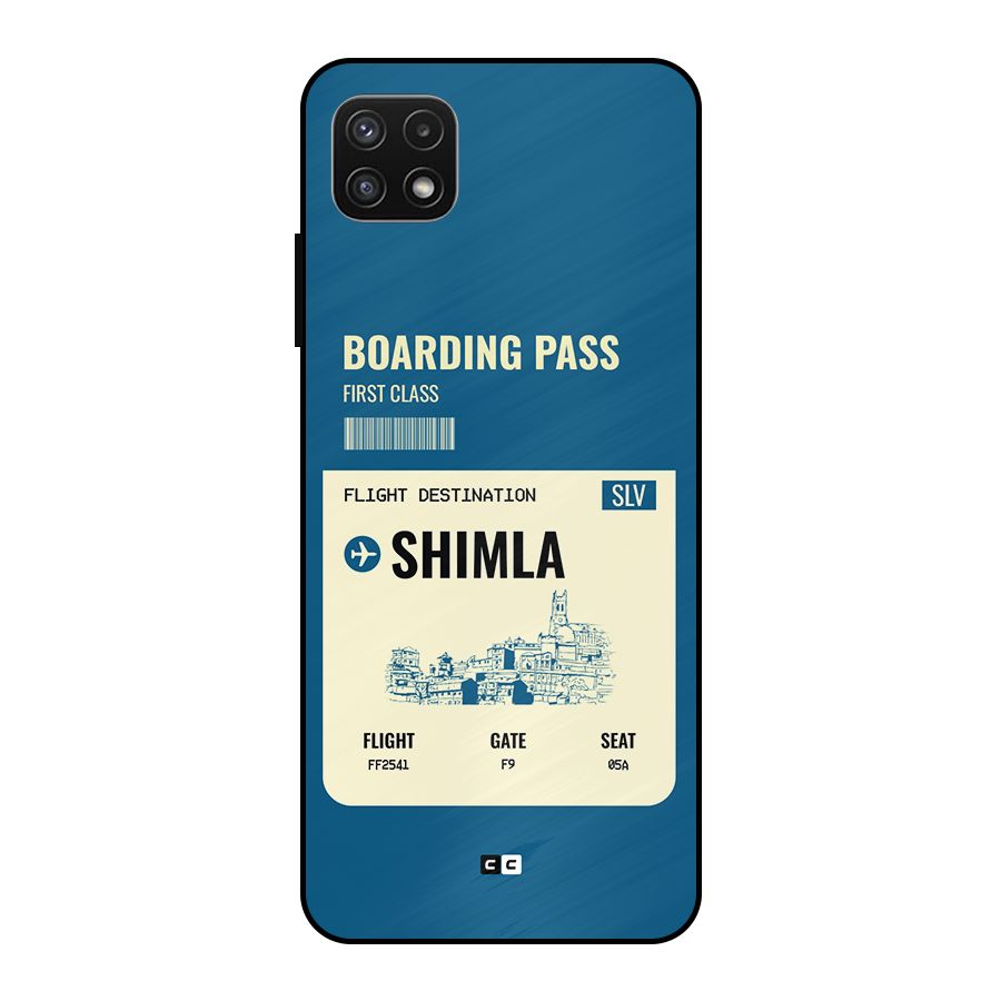 Shimla Boarding Pass Metal Back Case for Galaxy A22 5G
