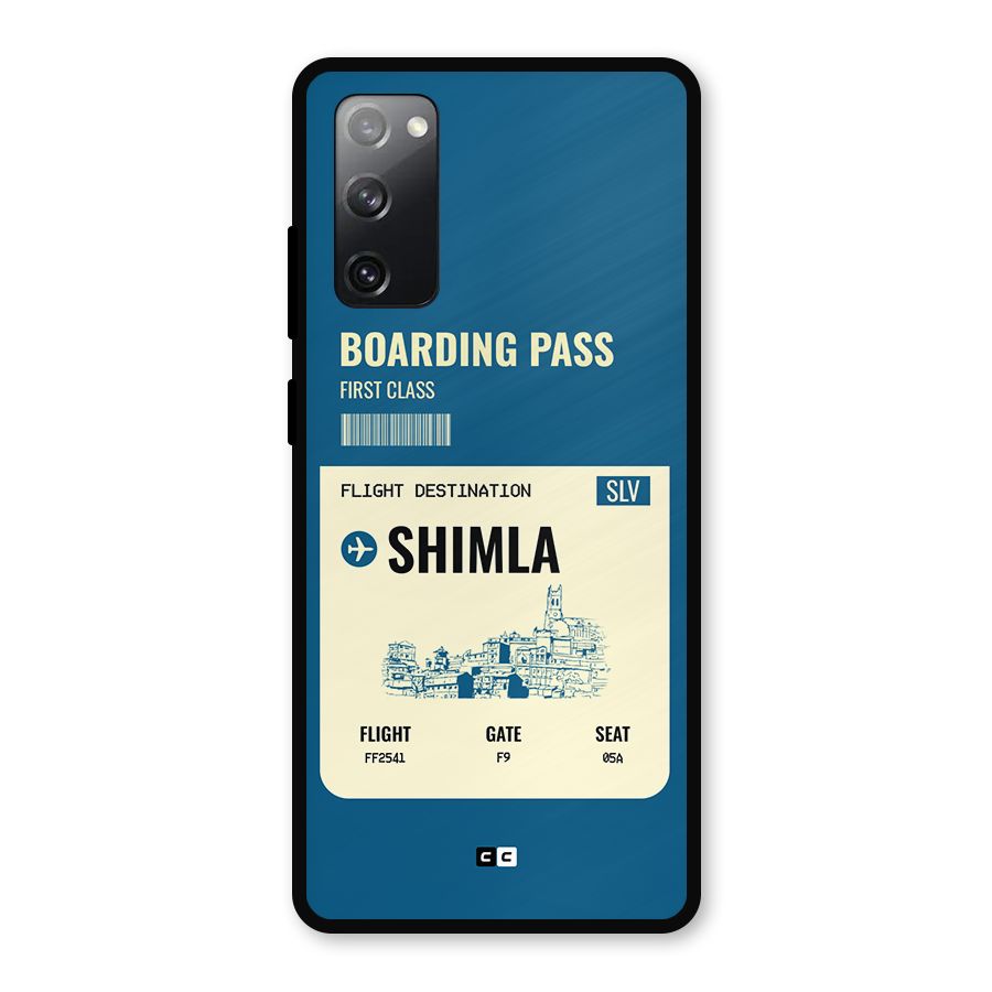 Shimla Boarding Pass Metal Back Case for Galaxy S20 FE 5G
