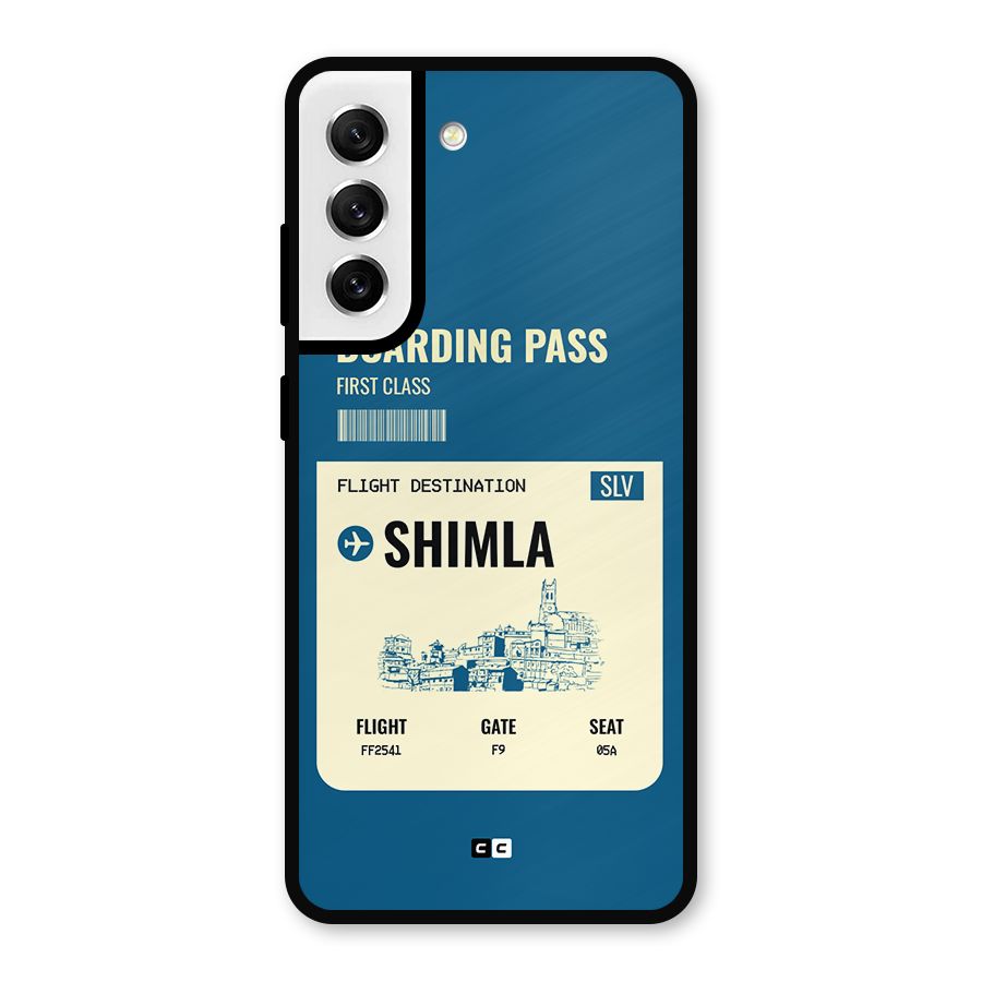 Shimla Boarding Pass Metal Back Case for Galaxy S21 FE 5G
