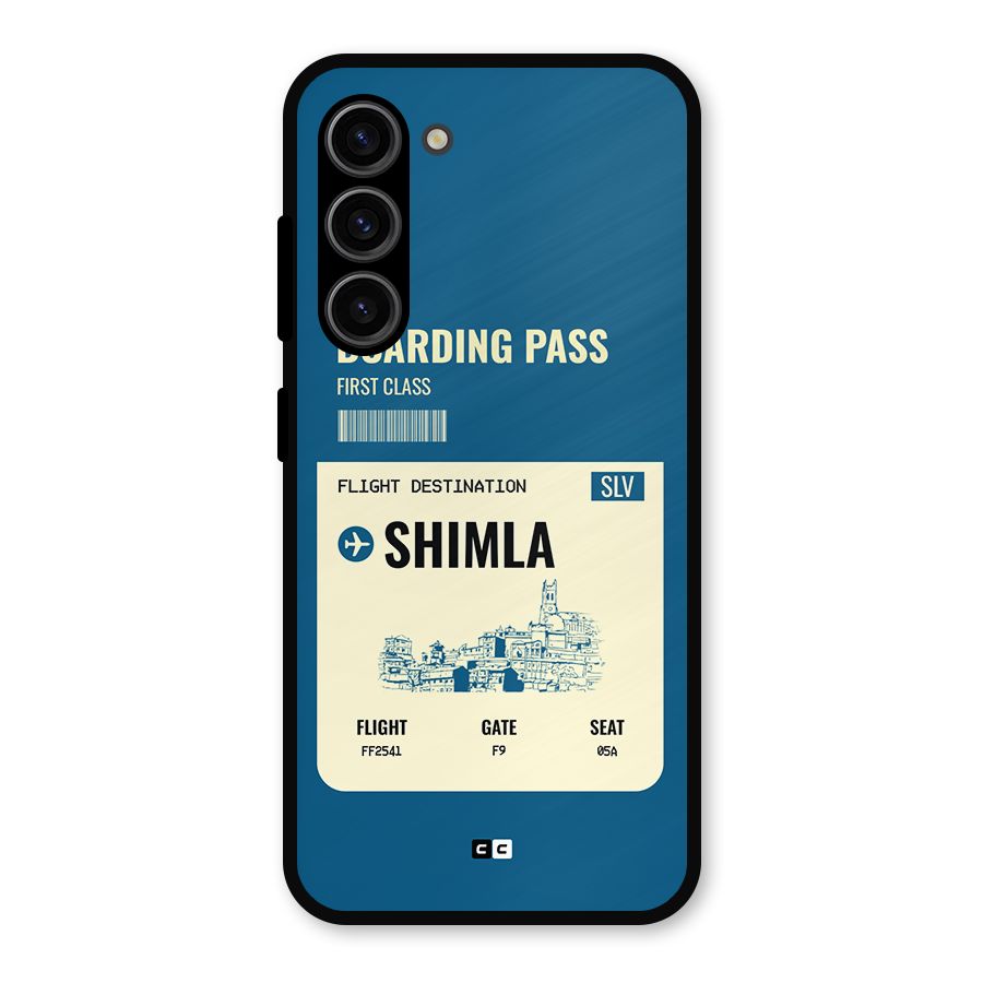 Shimla Boarding Pass Metal Back Case for Galaxy S23