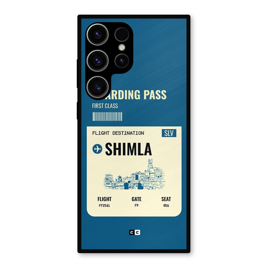 Shimla Boarding Pass Metal Back Case for Galaxy S23 Ultra