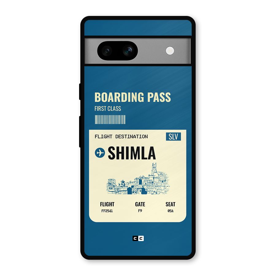 Shimla Boarding Pass Metal Back Case for Google Pixel 7a