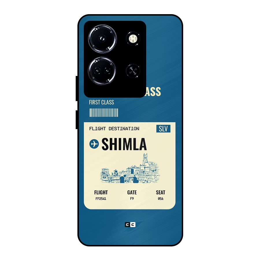 Shimla Boarding Pass Metal Back Case for Infinix Note 30 5G