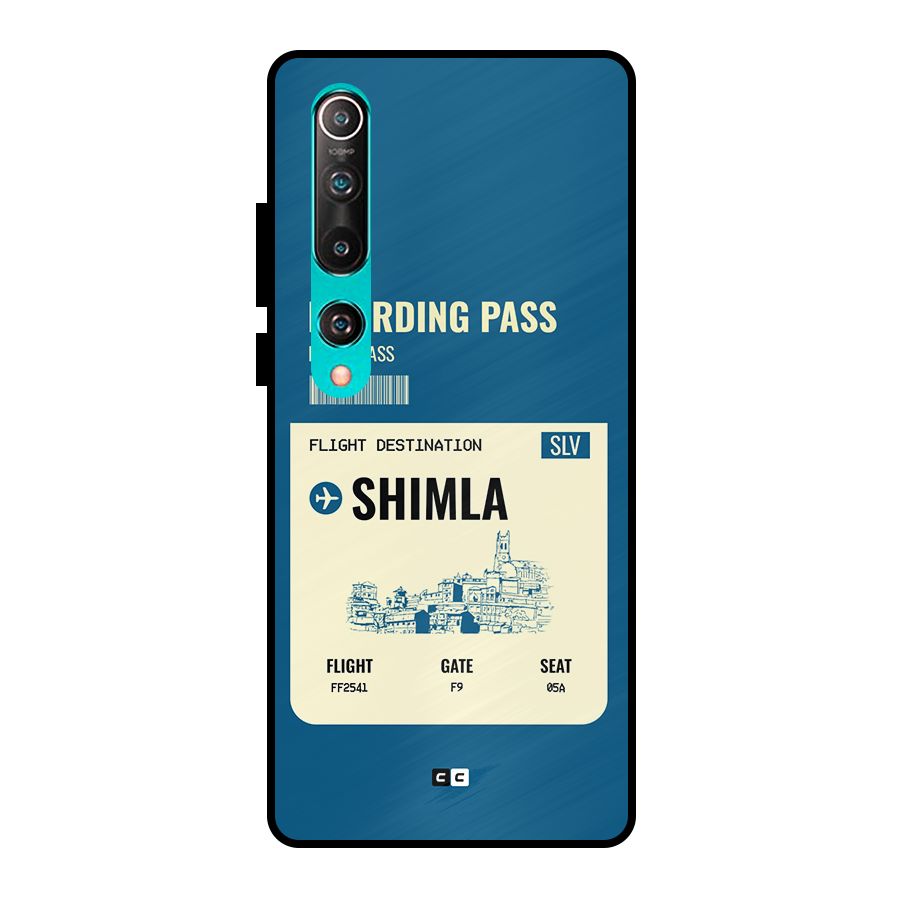 Shimla Boarding Pass Metal Back Case for Mi 10