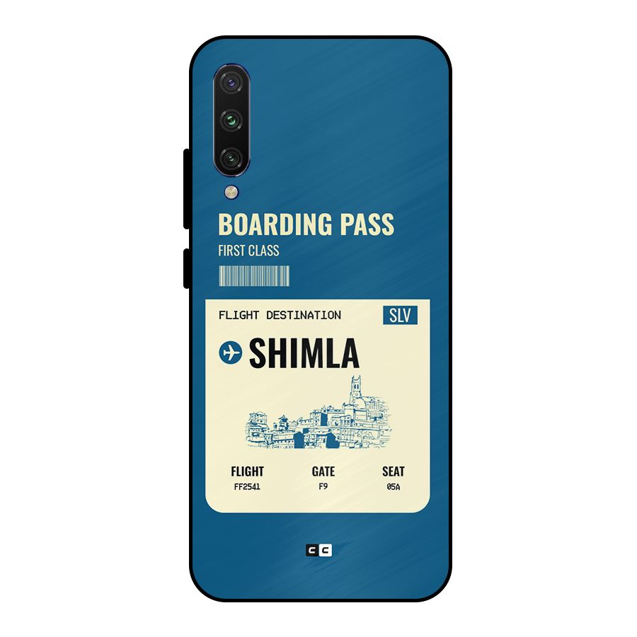 Shimla Boarding Pass Metal Back Case for Mi A3