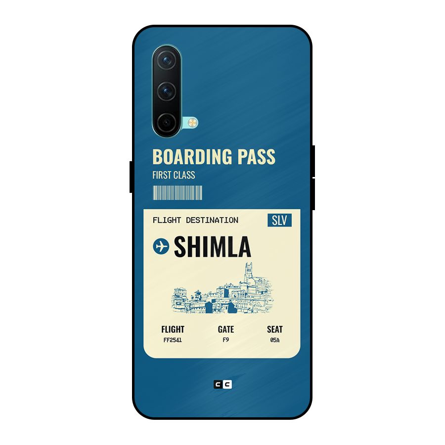Shimla Boarding Pass Metal Back Case for OnePlus Nord CE 5G