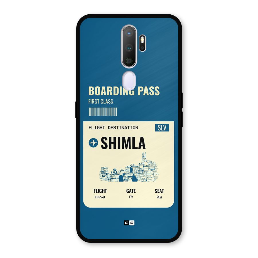 Shimla Boarding Pass Metal Back Case for Oppo A5 (2020)