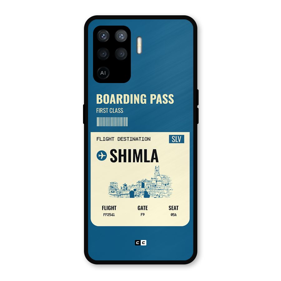 Shimla Boarding Pass Metal Back Case for Oppo F19 Pro