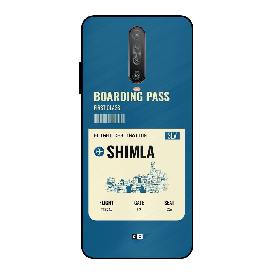 Shimla Boarding Pass Metal Back Case for Poco X2