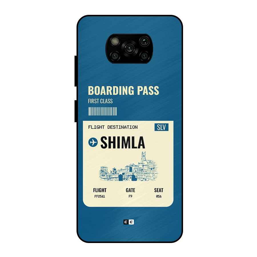 Shimla Boarding Pass Metal Back Case for Poco X3