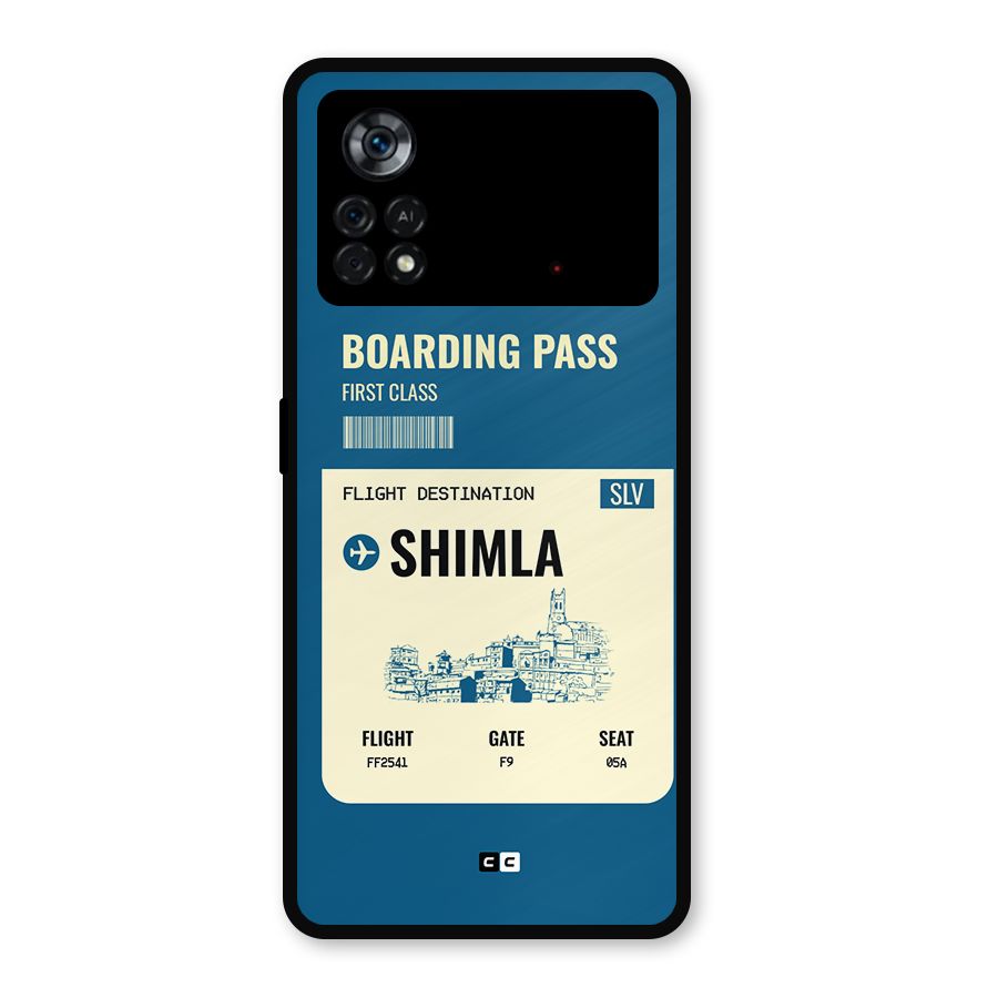 Shimla Boarding Pass Metal Back Case for Poco X4 Pro 5G