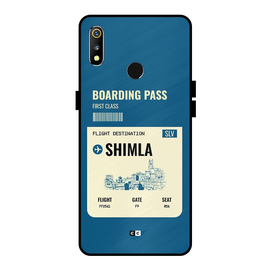 Shimla Boarding Pass Metal Back Case for Realme 3
