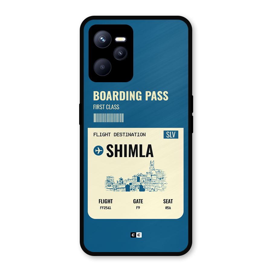 Shimla Boarding Pass Metal Back Case for Realme C35
