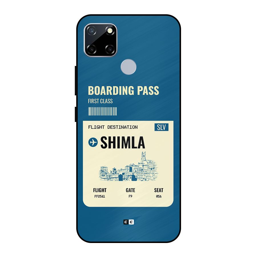 Shimla Boarding Pass Metal Back Case for Realme Narzo 30A