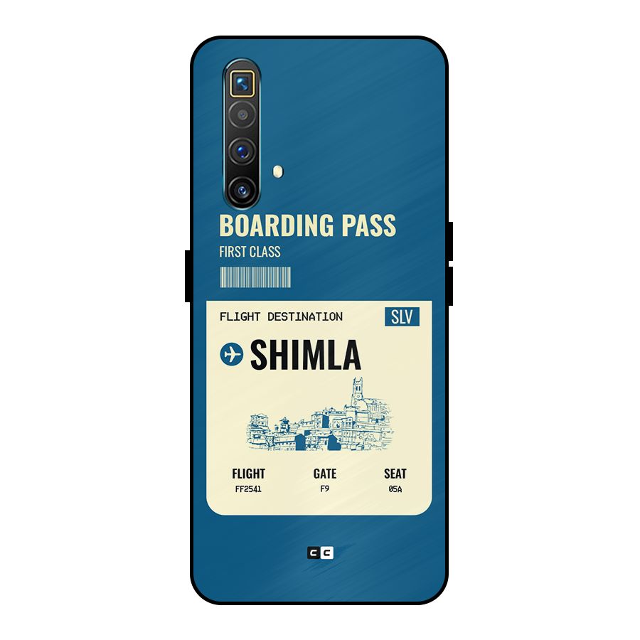 Shimla Boarding Pass Metal Back Case for Realme X3