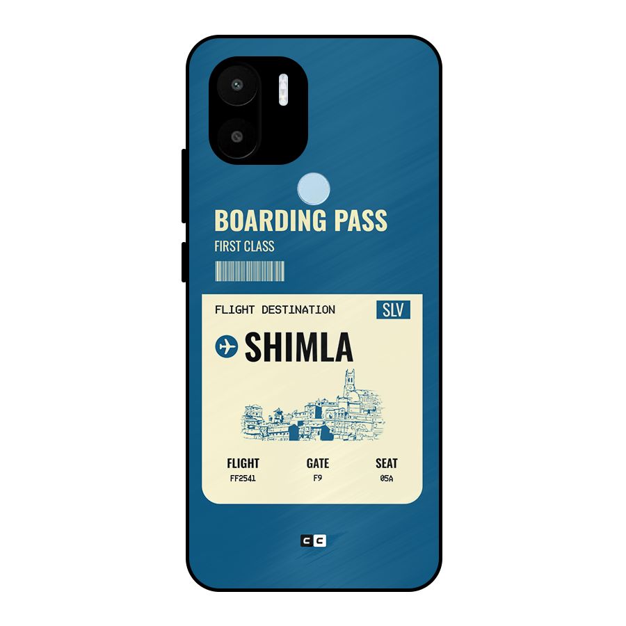 Shimla Boarding Pass Metal Back Case for Redmi A2 Plus