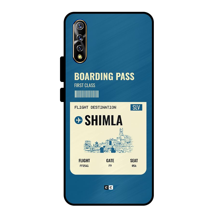 Shimla Boarding Pass Metal Back Case for Vivo S1