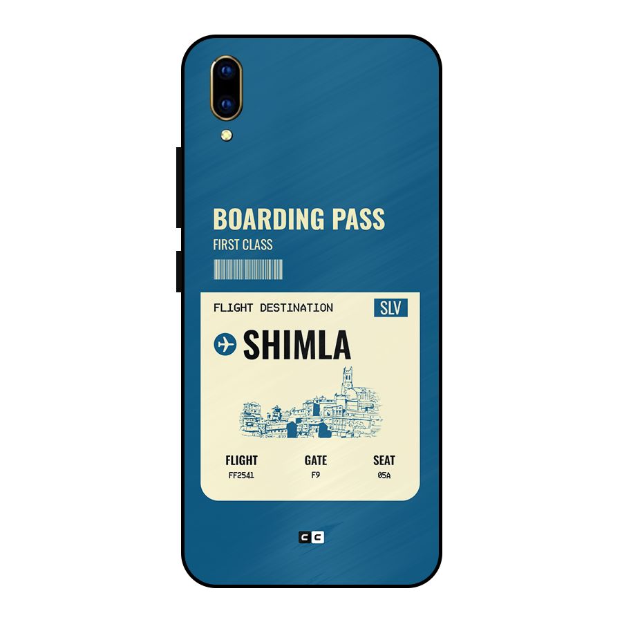 Shimla Boarding Pass Metal Back Case for Vivo V11 Pro