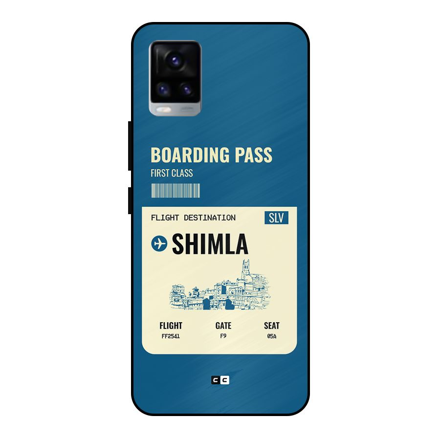 Shimla Boarding Pass Metal Back Case for Vivo V20 2021
