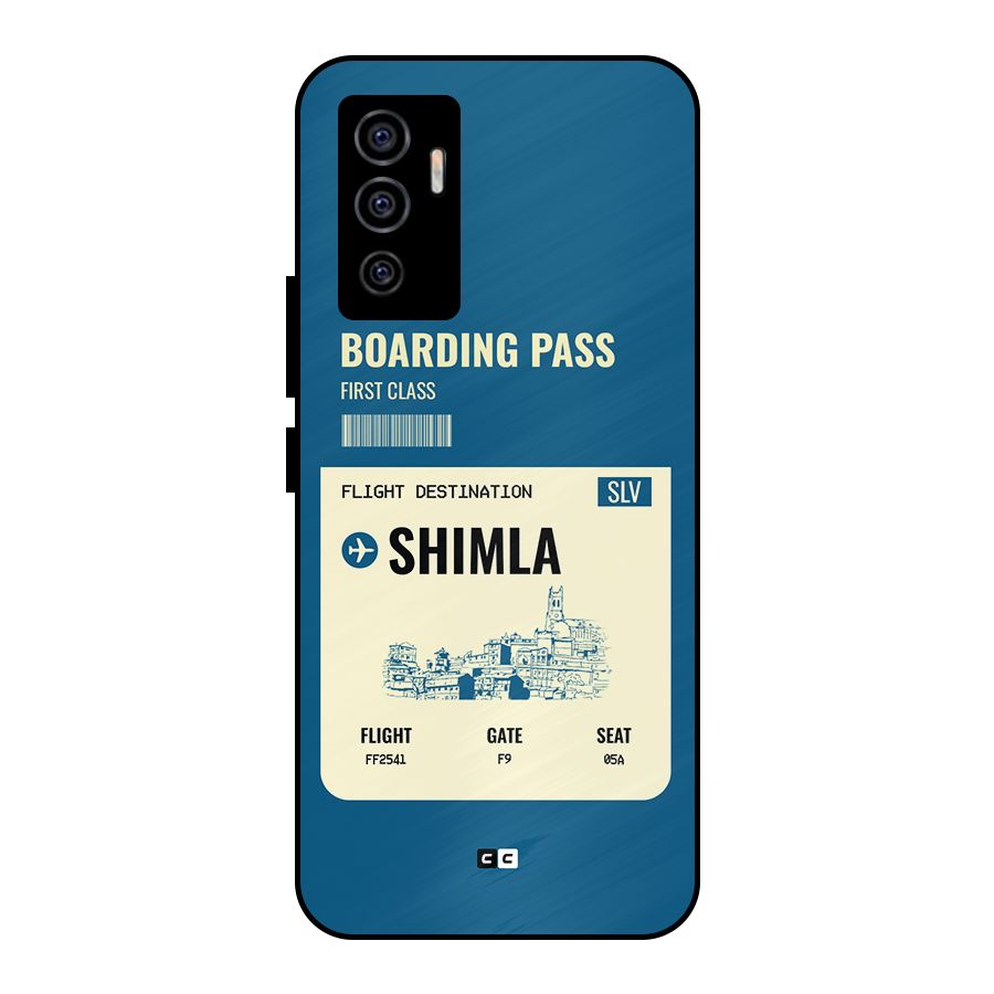 Shimla Boarding Pass Metal Back Case for Vivo V23e