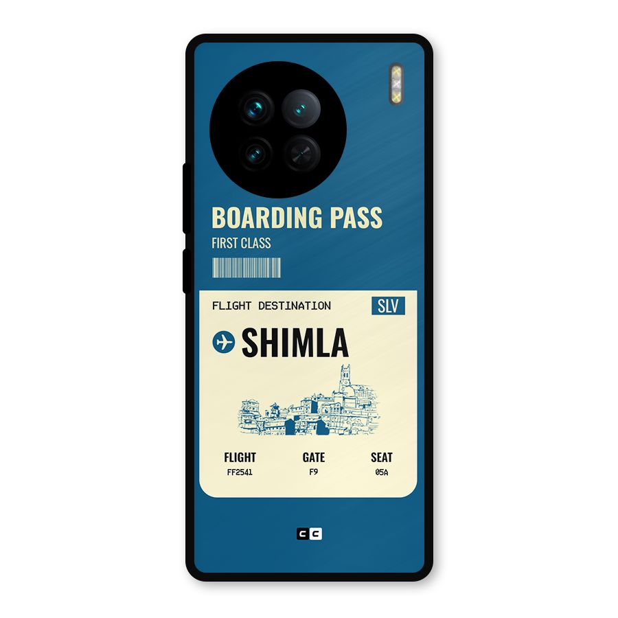 Shimla Boarding Pass Metal Back Case for Vivo X90